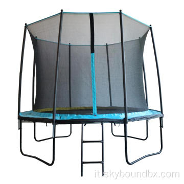 Trampoline all&#39;aperto 10 piedi per bambini doppio blu